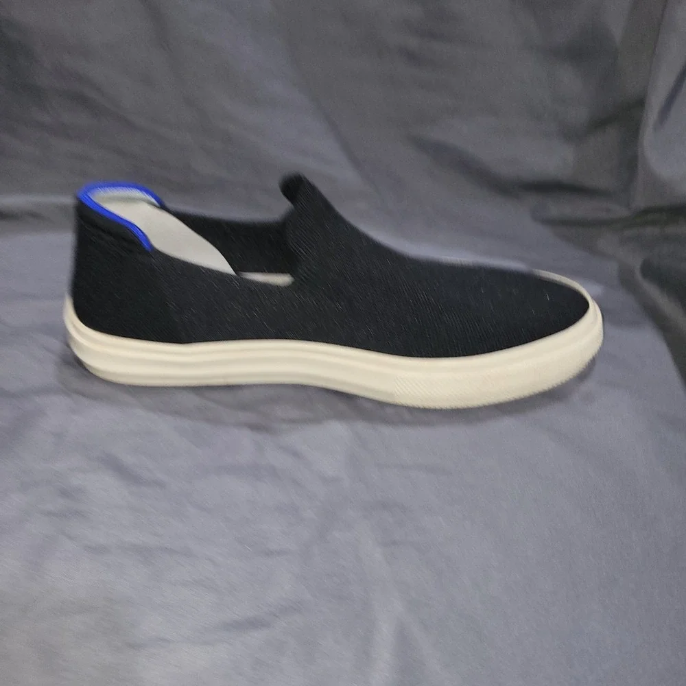 Rothy's Black Knit Slip-On Flats Women's 10 Breathable Casual Rubber Sole Round